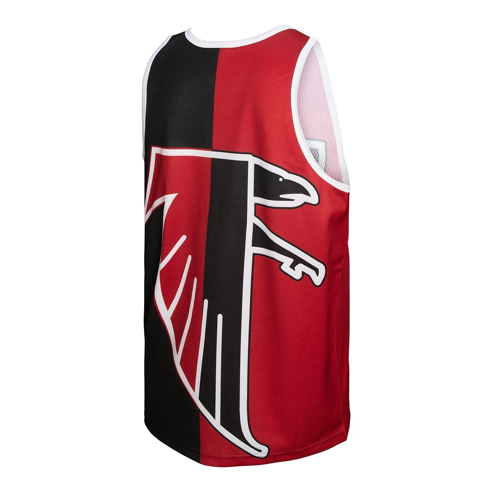 Joueur des Falcons d'Atlanta Mitchell & Ness Deion Sanders noir/rouge pour homme - Débardeur