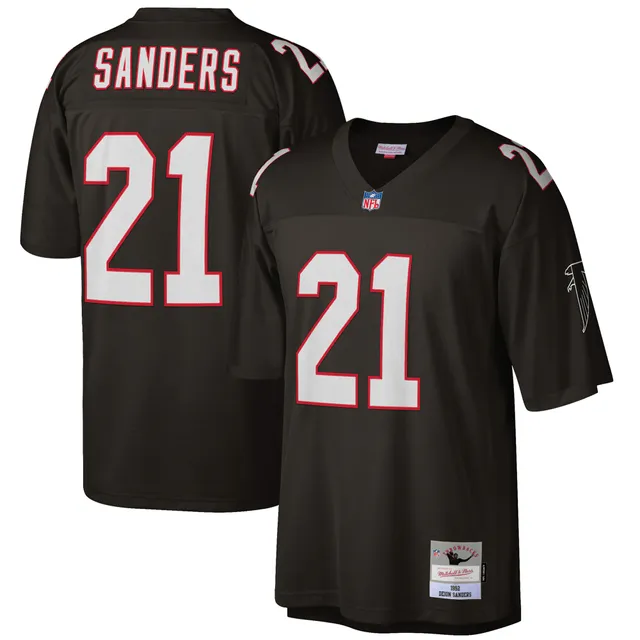 Men's Mitchell & Ness Deion Sanders Black Dallas Cowboys Retired Player  Name & Number Mesh Top