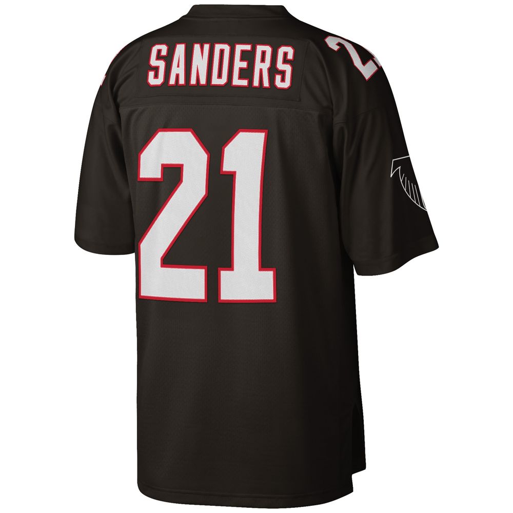 Men's Mitchell & Ness Deion Sanders Black Atlanta Falcons Big Tall 1992 Retired Player Replica Jersey