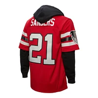 Sweat à capuche rouge pour homme Mitchell & Ness Deion Sanders avec nom et numéro de joueur des Falcons d'Atlanta Legacy Jersey
