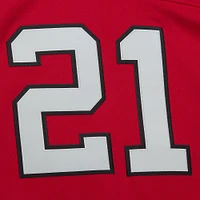 Sweat à capuche rouge pour homme Mitchell & Ness Deion Sanders avec nom et numéro de joueur des Falcons d'Atlanta Legacy Jersey