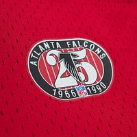 Haut en maille rouge pour homme avec nom et numéro de joueur retraité des Falcons d'Atlanta Mitchell & Ness Deion Sanders