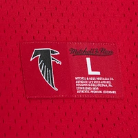 Haut en maille rouge pour homme avec nom et numéro de joueur retraité des Falcons d'Atlanta Mitchell & Ness Deion Sanders