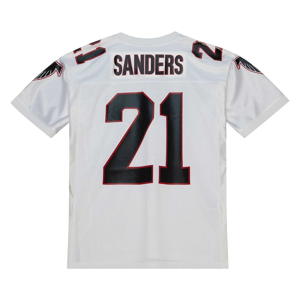 Maillot de joueur retraité authentique Mitchell & Ness Deion Sanders des Atlanta Falcons 1991 blanc