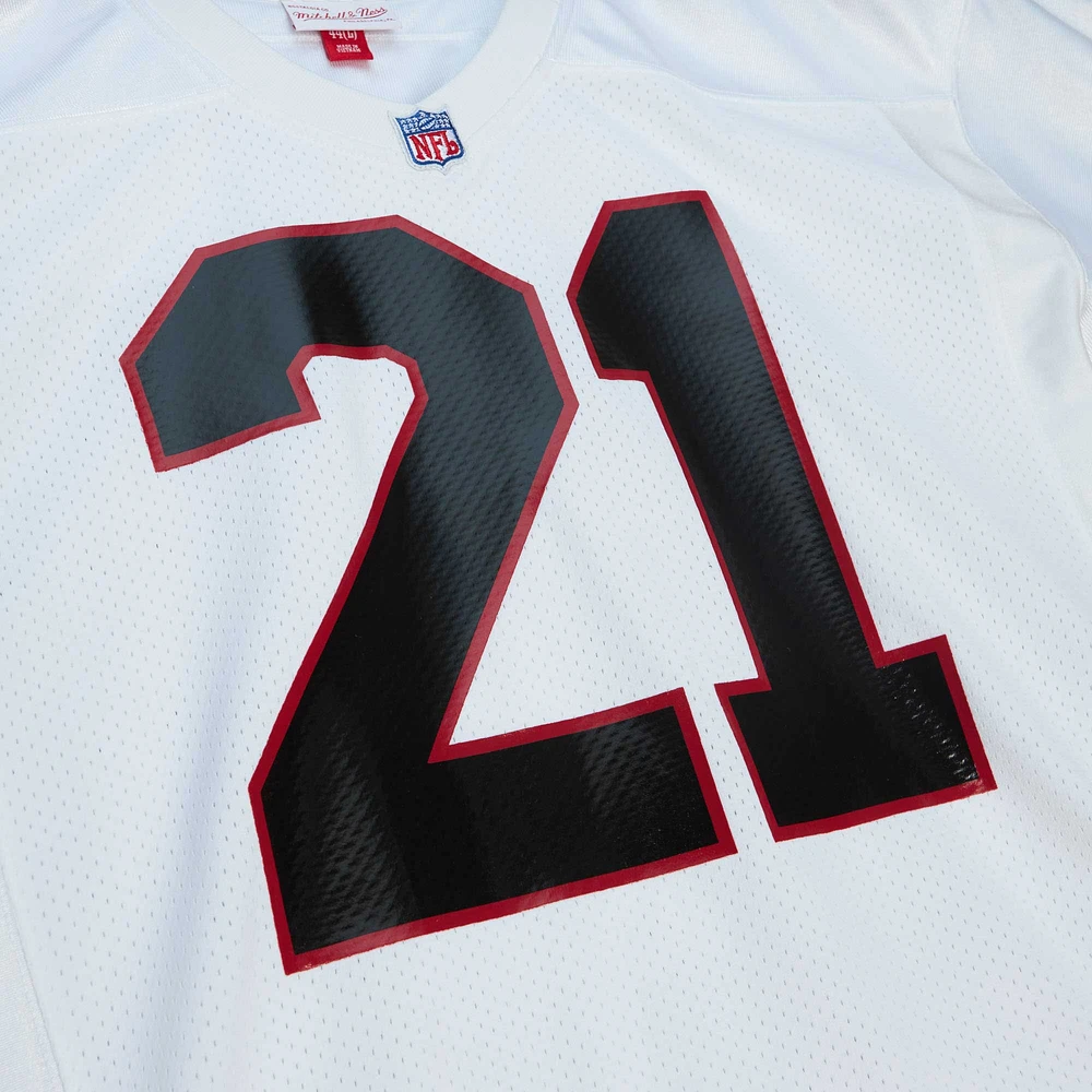 Maillot de joueur retraité authentique Mitchell & Ness Deion Sanders des Atlanta Falcons 1991 blanc