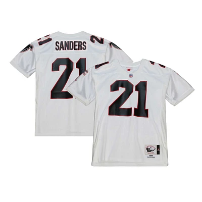 Maillot de joueur retraité authentique Mitchell & Ness Deion Sanders des Atlanta Falcons 1991 blanc