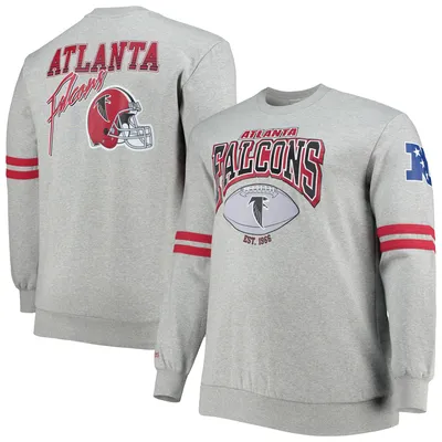 San Francisco 49ers Mitchell & Ness Big & Tall Allover Print Pullover  Sweatshirt - Heathered Gray