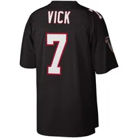 Maillot de réplique joueur retraité Mitchell & Ness Michael Vick des Atlanta Falcons Big Tall 2002 noir pour hommes