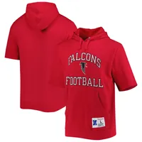 Men's Mitchell & Ness Red St. Louis Cardinals Cooperstown Collection Washed  Fleece Pullover Short Sleeve Hoodie