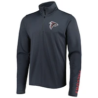 Pull demi-zippé MSX by Michael Strahan Anthracite pour homme des Falcons d'Atlanta