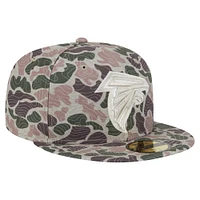 Casquette ajustée 59FIFTY Geo Camo des Falcons d'Atlanta de New Era pour homme