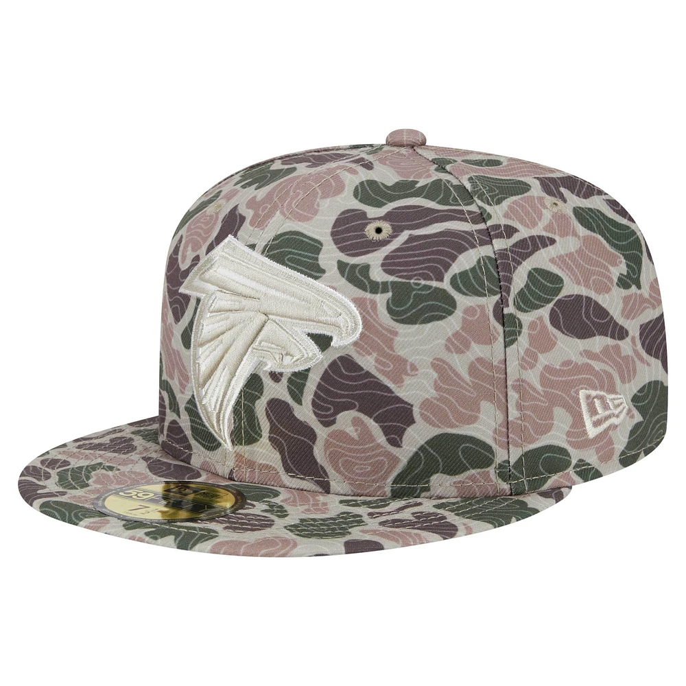 Casquette ajustée 59FIFTY Geo Camo des Falcons d'Atlanta de New Era pour homme