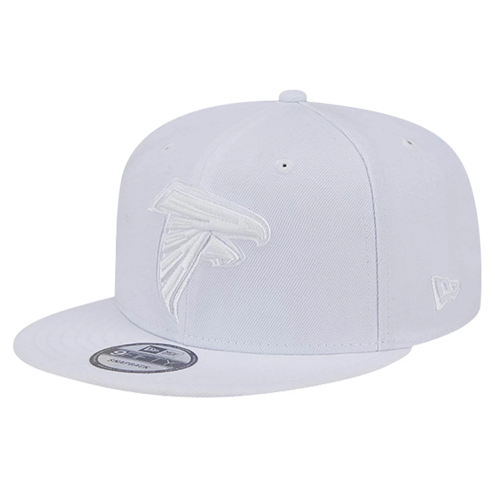 Men's New Era Atlanta Falcons Main White on White 9FIFTY Snapback Hat