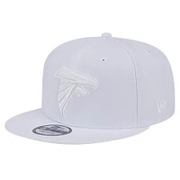 Men's New Era Atlanta Falcons Main White on White 9FIFTY Snapback Hat