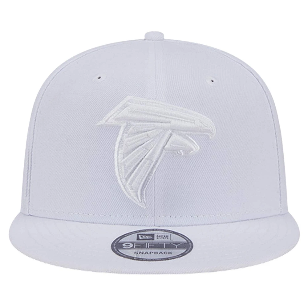 Men's New Era Atlanta Falcons Main White on White 9FIFTY Snapback Hat