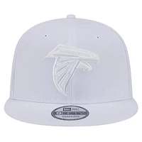 Men's New Era Atlanta Falcons Main White on White 9FIFTY Snapback Hat