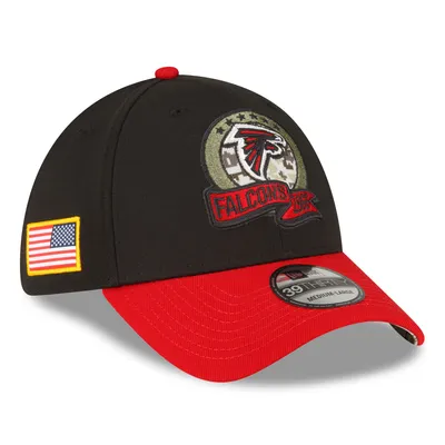 Atlanta Falcons New Era 2022 Salute To Service 39THIRTY Flex Hat - Black/Red