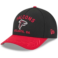 Men's New Era Black/Red Atlanta Falcons 2025 NFL Draft 9FORTY A-Frame M-Crown Adjustable Hat