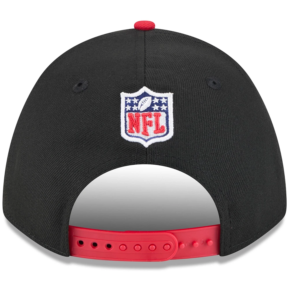 Men's New Era Black/Red Atlanta Falcons 2025 NFL Draft 9FORTY A-Frame M-Crown Adjustable Hat