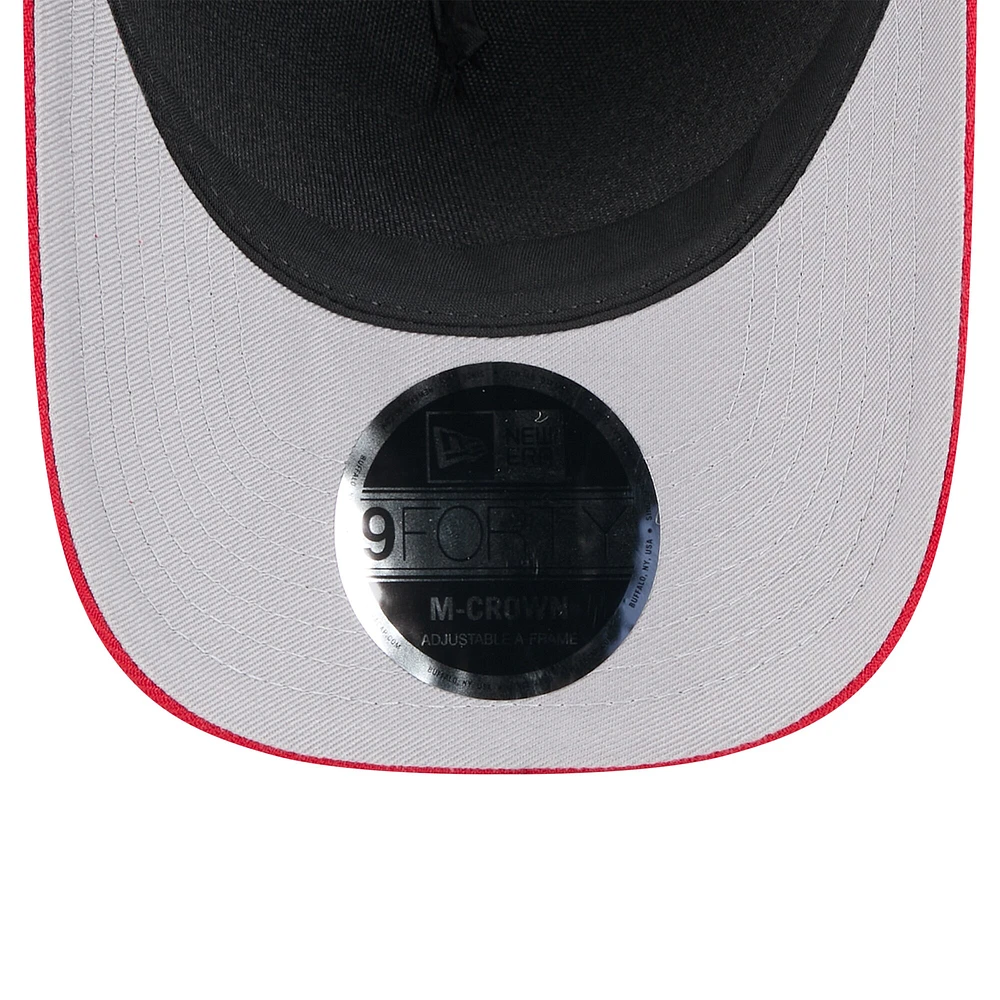 Men's New Era Black/Red Atlanta Falcons 2025 NFL Draft 9FORTY A-Frame M-Crown Adjustable Hat