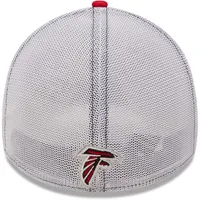 Casquette 39THIRTY à bandes noires/rouges des Falcons d'Atlanta New Era pour homme - flex