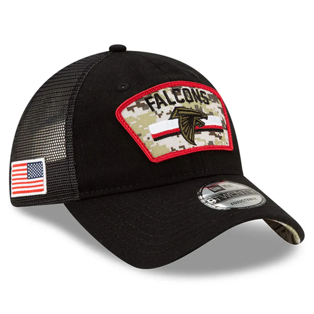 Atlanta Falcons New Era Throwback 9FIFTY Adjustable Snapback Hat - Black