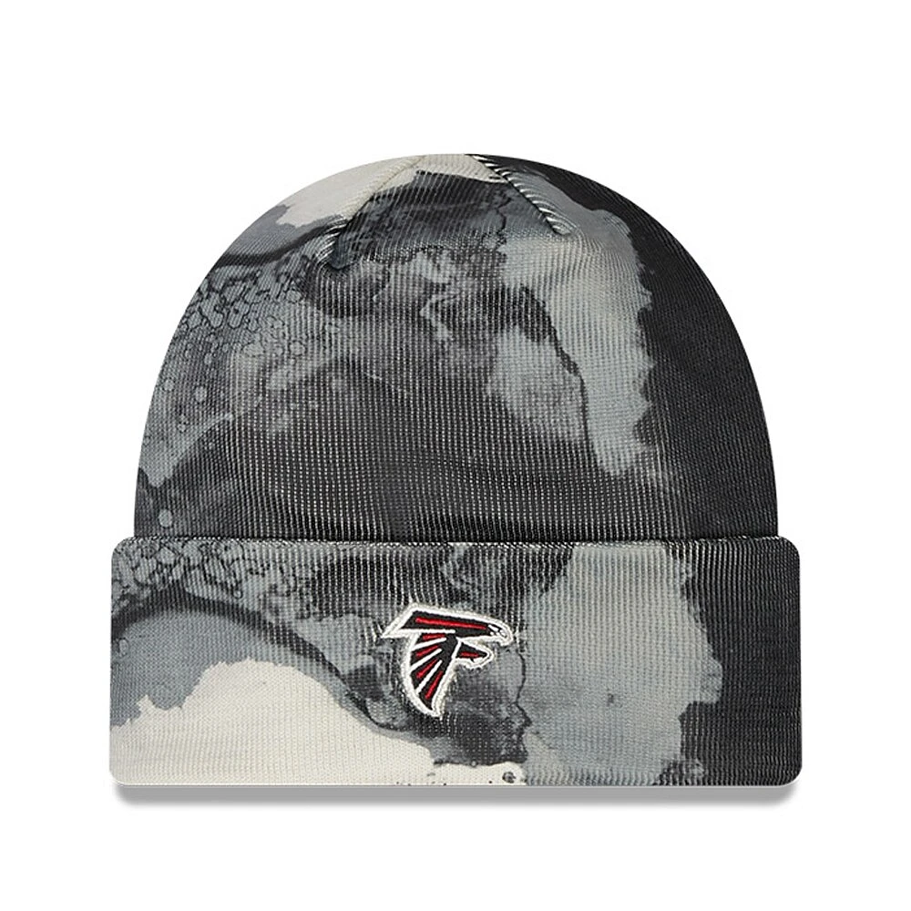 Men's New Era Black Atlanta Falcons 2022 Sideline - Ink Dye Cuffed Knit Hat