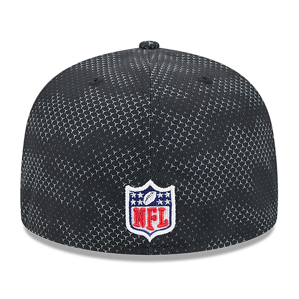 Casquette ajustée 59FIFTY Atlanta Falcons 2024 Sideline New Era noire pour homme