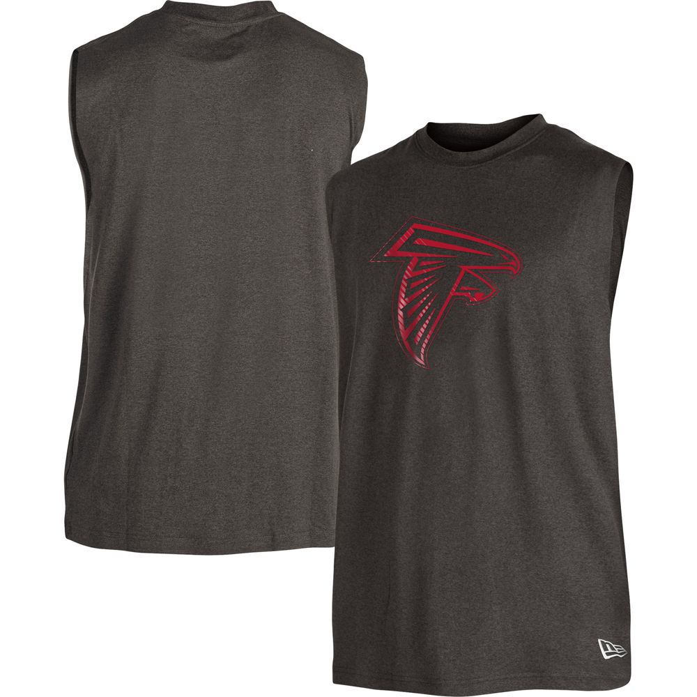 Men's New Era Black Atlanta Falcons Brushed Muscle Tank Top