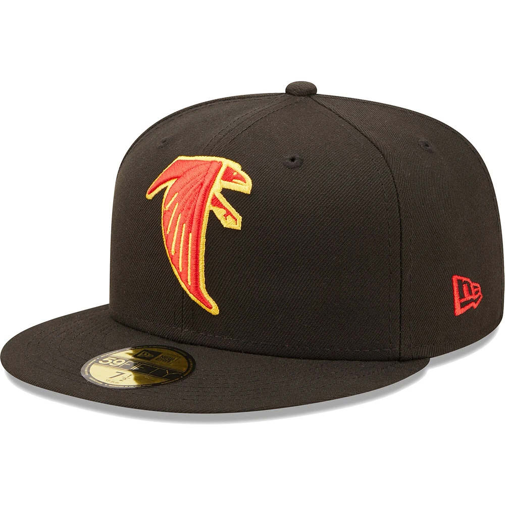 Casquette ajustée Cobra Kai 59FIFTY des Atlanta Falcons New Era pour homme, noire