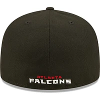 Casquette ajustée 59FIFTY Flawless Atlanta Falcons New Era noire pour homme