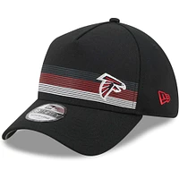 Casquette flexible 39THIRTY à rayures impeccables des Atlanta Falcons New Era pour hommes, noire