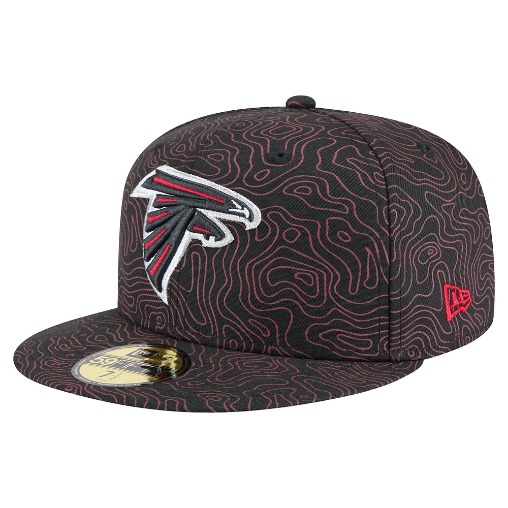 Casquette ajustée Geo 59FIFTY Atlanta Falcons noire New Era pour homme