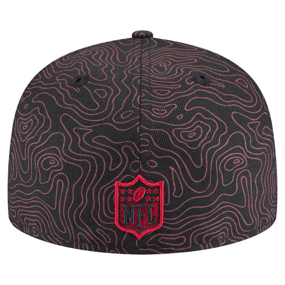 Casquette ajustée Geo 59FIFTY Atlanta Falcons noire New Era pour homme