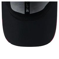 Men's New Era  Black Atlanta Falcons Linear 39THIRTY Flex Hat