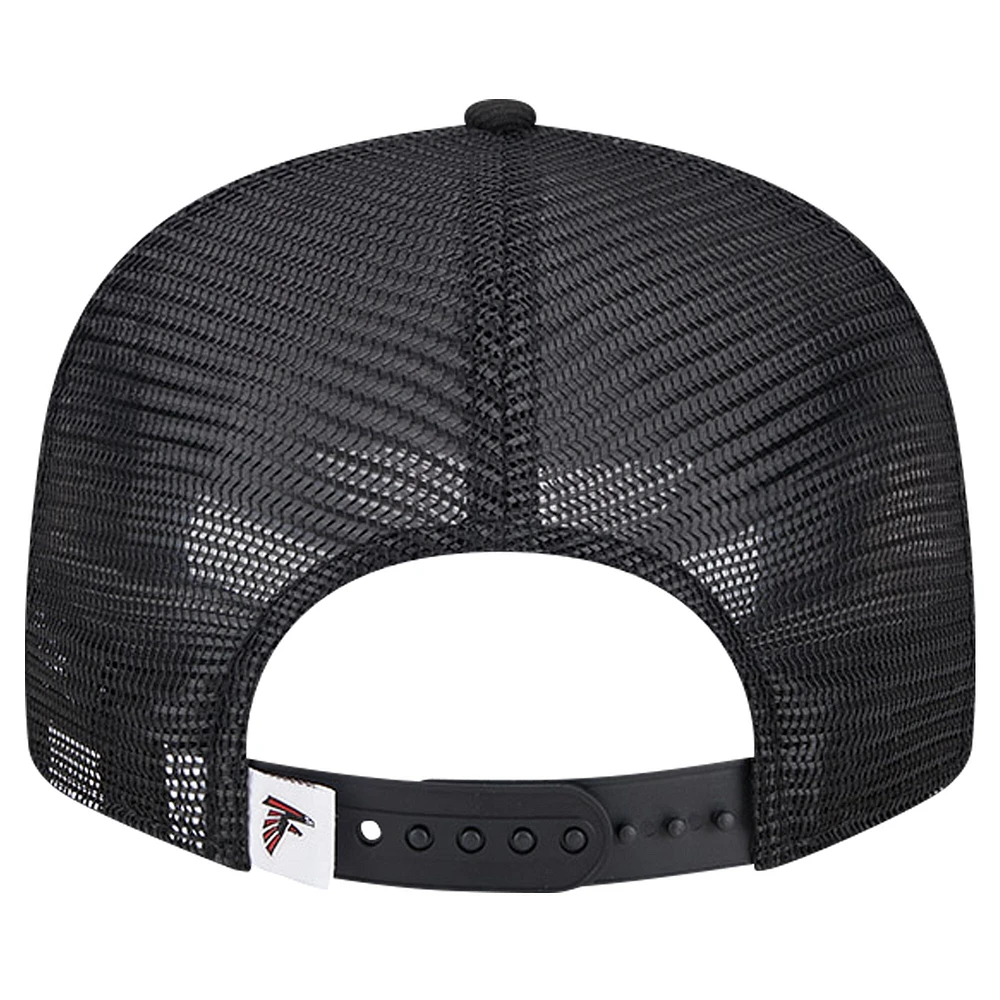 Casquette Snapback 9FIFTY Main Trucker des Atlanta Falcons New Era noire pour hommes