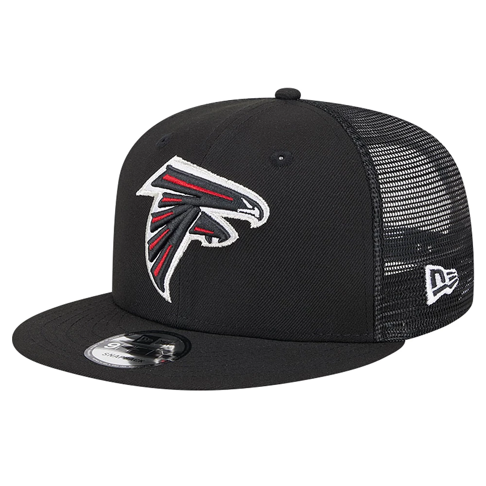 Casquette Snapback 9FIFTY Main Trucker des Atlanta Falcons New Era noire pour hommes