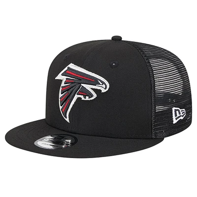 Casquette Snapback 9FIFTY Main Trucker des Atlanta Falcons New Era noire pour hommes