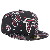 Men's New Era Black Atlanta Falcons Paisley 59FIFTY Fitted Hat