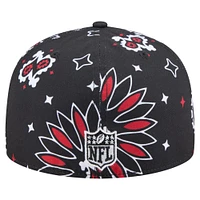 Men's New Era Black Atlanta Falcons Paisley 59FIFTY Fitted Hat