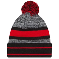 Men's New Era Black Atlanta Falcons Primary Logo - Cuffed Knit Hat with Pom