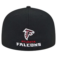 Casquette ajustée Ransom 59FIFTY Atlanta Falcons de New Era pour homme, noire