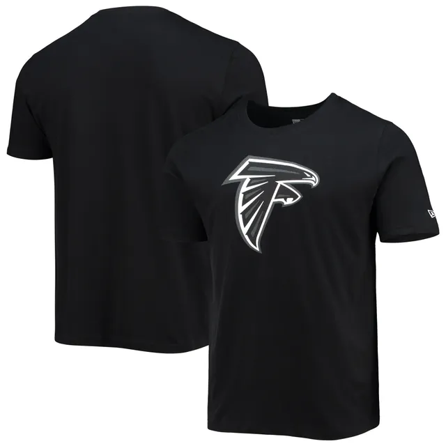 Lids Atlanta Falcons Fanatics Branded Big & Tall Throwback 2-Stripe Raglan  T-Shirt - Black/Heathered Gray