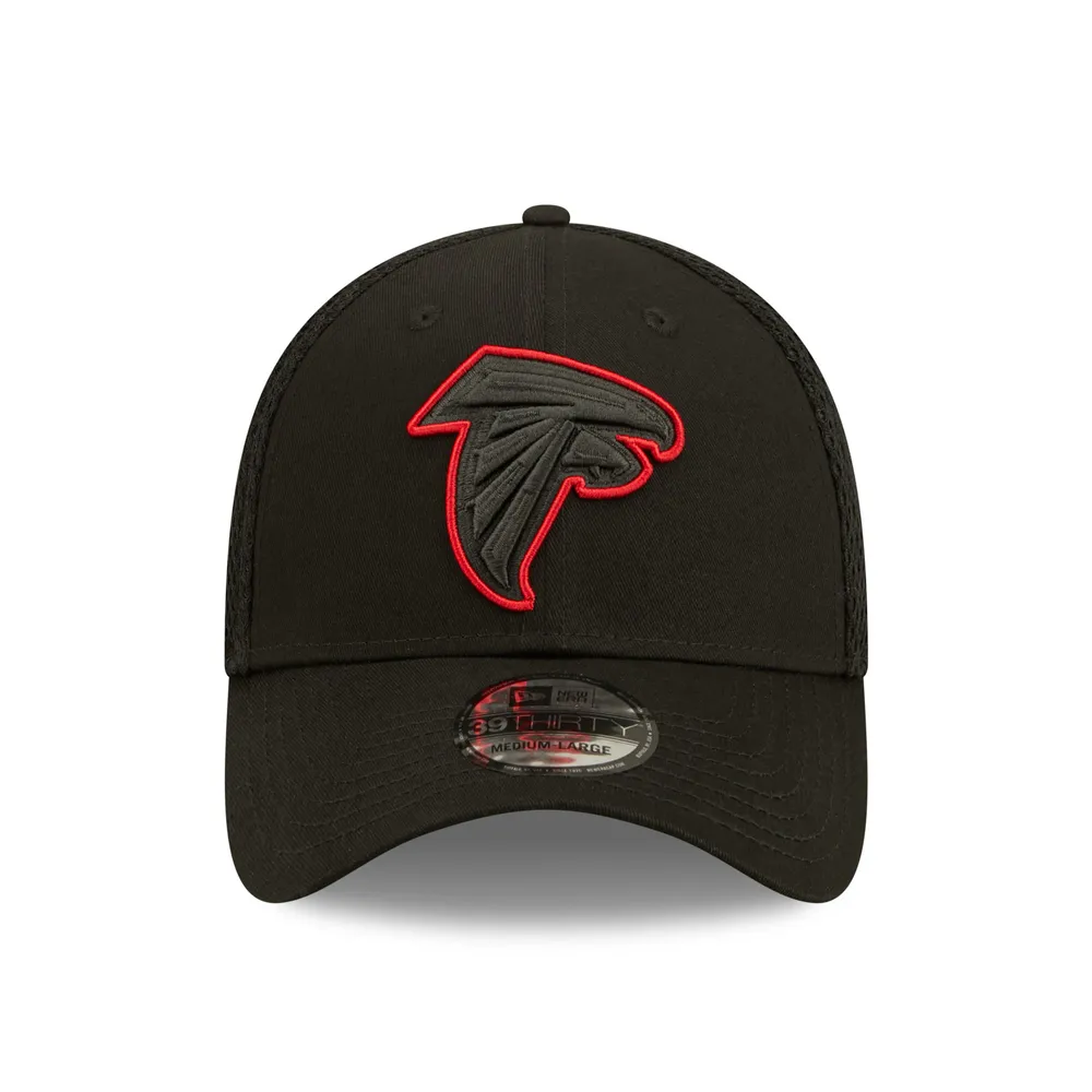 Men's New Era Black Atlanta Falcons Main 39THIRTY Flex Hat Size: Small/Medium