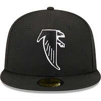 Casquette ajustée 59FIFTY pour homme Atlanta Falcons Throwback Main New Era noire