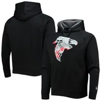 Youth Atlanta Falcons Red Color Block Raglan Pullover Hoodie Size: 2XL