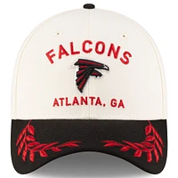 Casquette New Era 39THIRTY Flex crème/noir pour homme des Falcons d'Atlanta, draft NFL 2025