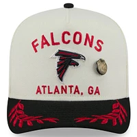 Men's New Era Cream/Black Atlanta Falcons 2025 NFL Draft A-Frame 59FIFTY Fitted Hat