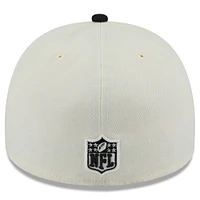 Men's New Era Cream/Black Atlanta Falcons 2025 NFL Draft A-Frame 59FIFTY Fitted Hat