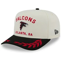 Casquette snapback A-Frame 9FIFTY pour homme New Era crème/noir Atlanta Falcons, draft NFL 2025